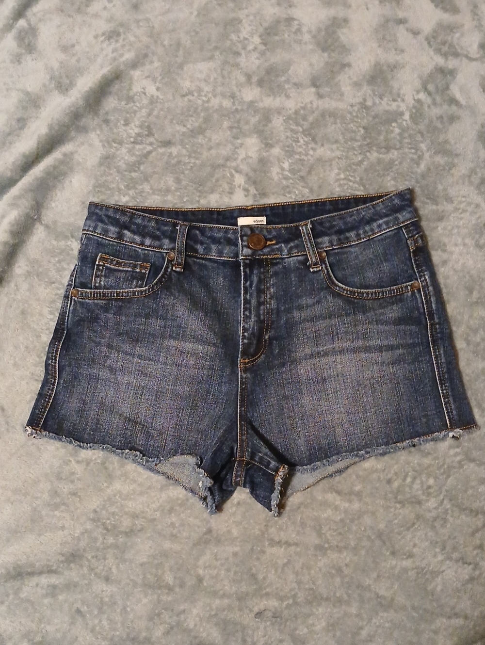 Edyson Dark Blue Women's Denim Cutoff Shorts